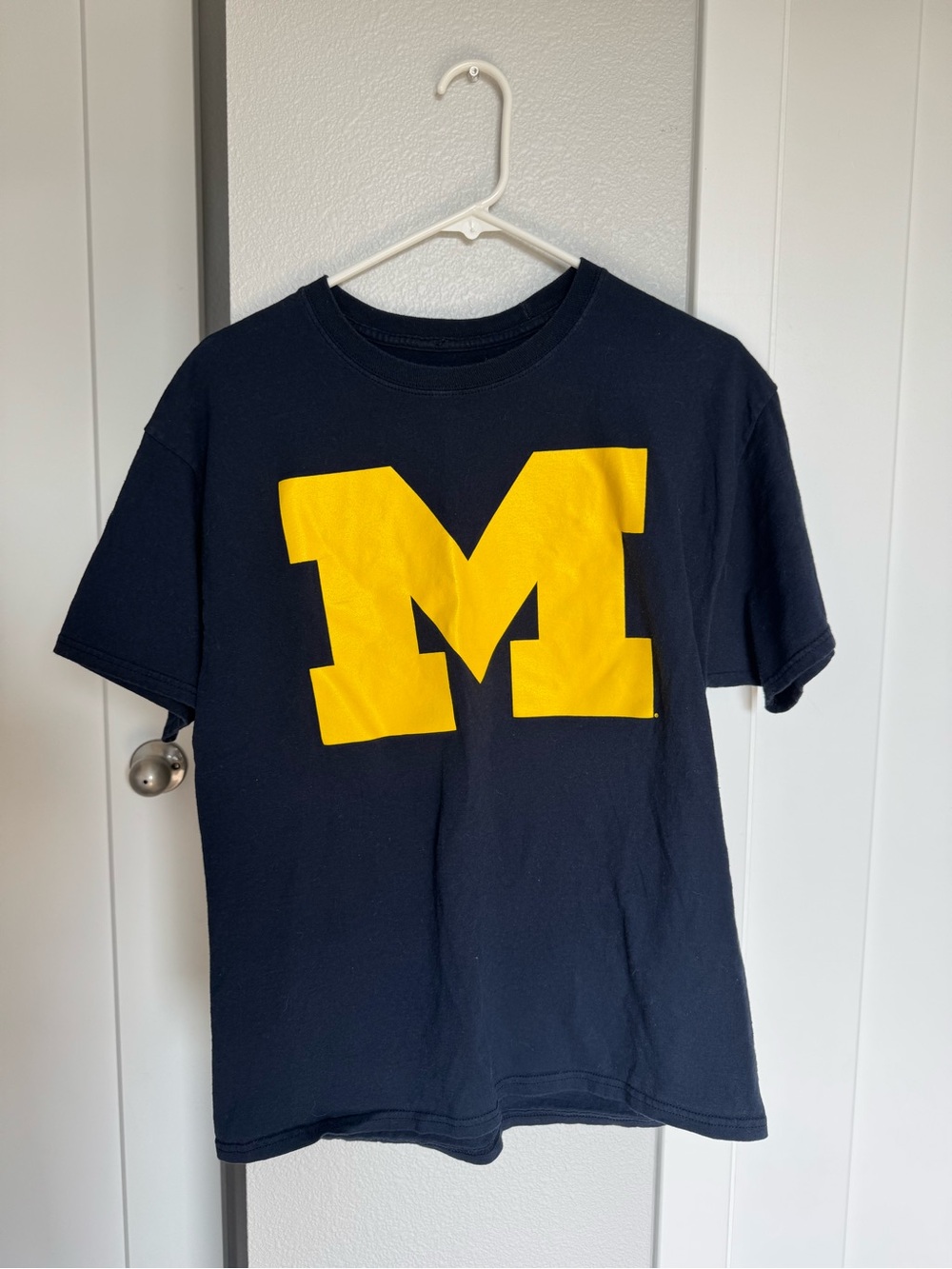 Champion Navy Crewneck T-Shirt with Small Red & White Logo